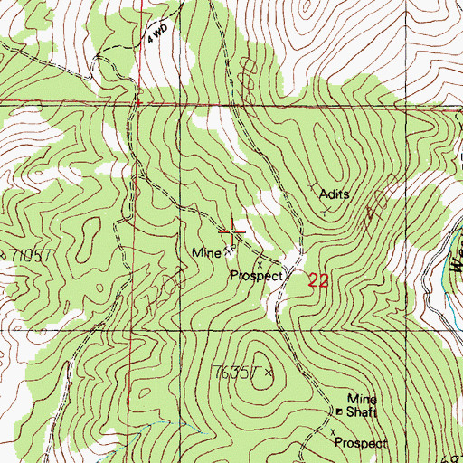 Topographic Map of Swanson Cabin, MT