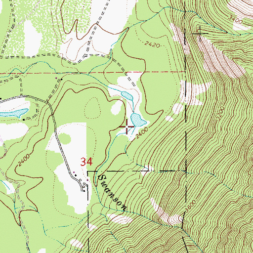 Topographic Map of Swanson Creek, MT