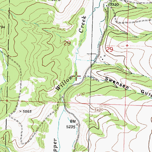 Topographic Map of Swensen Gulch, MT
