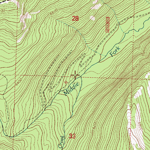 Topographic Map of Swift Creek, MT