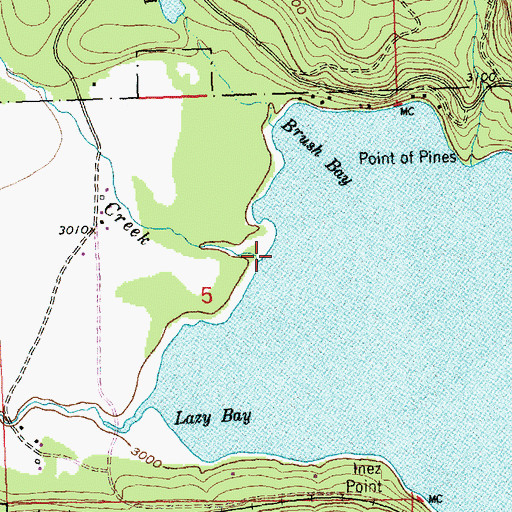 Topographic Map of Swift Creek, MT