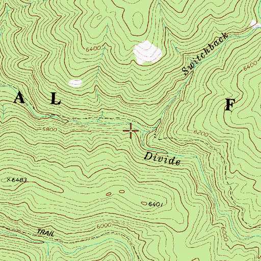 Topographic Map of Switchback Creek, MT