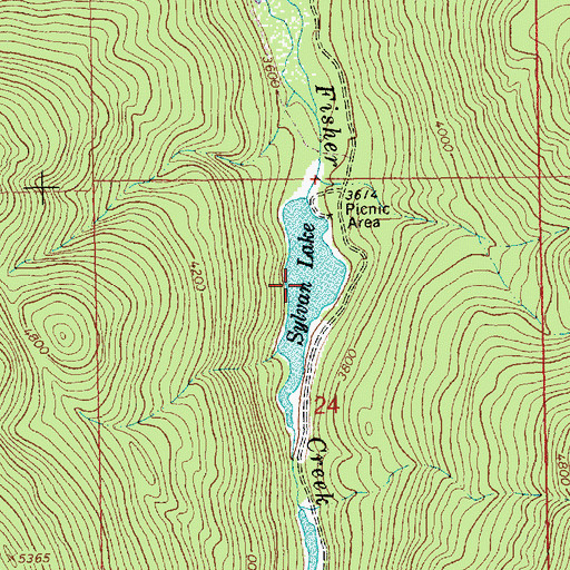 Topographic Map of Sylvan Lake, MT