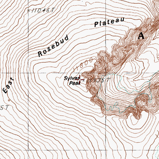 Topographic Map of Sylvan Peak, MT
