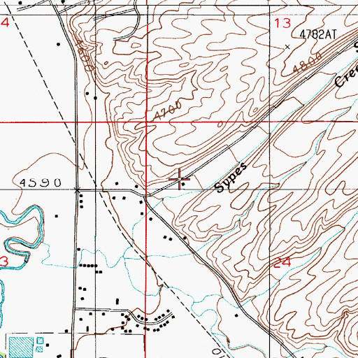 Topographic Map of Sypes Canyon, MT
