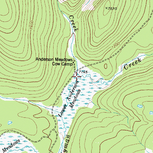 Topographic Map of Table Creek, MT