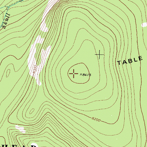 Topographic Map of Table Mountain, MT
