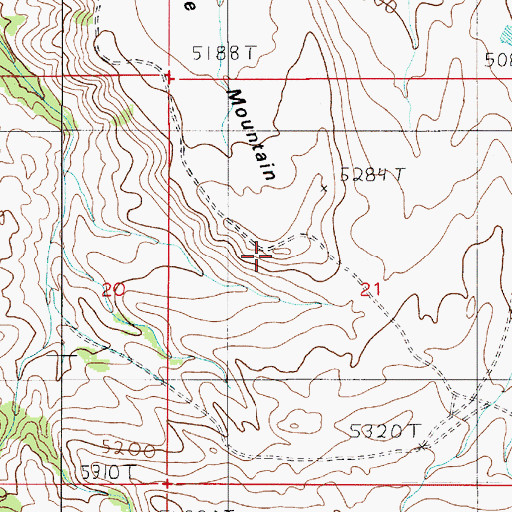 Topographic Map of Table Mountain, MT
