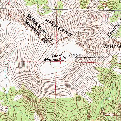 Topographic Map of Table Mountain, MT