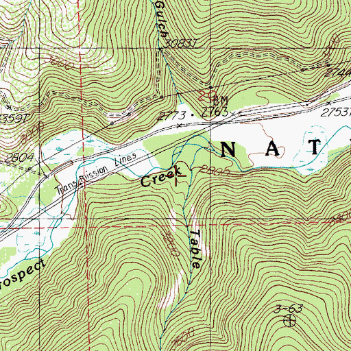 Topographic Map of Table Top Gulch, MT