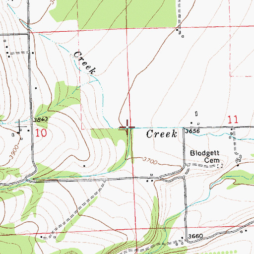 Topographic Map of Tag Alder Creek, MT