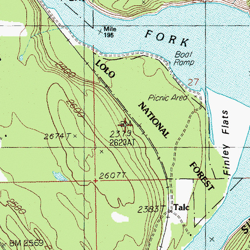 Topographic Map of Talc, MT