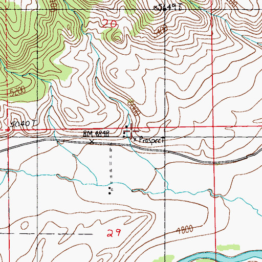 Topographic Map of Tandy 6 Coal Mine, MT