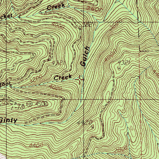 Topographic Map of Tanglefoot Creek, MT