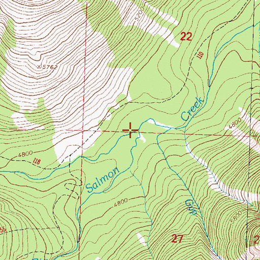 Topographic Map of Tango Creek, MT