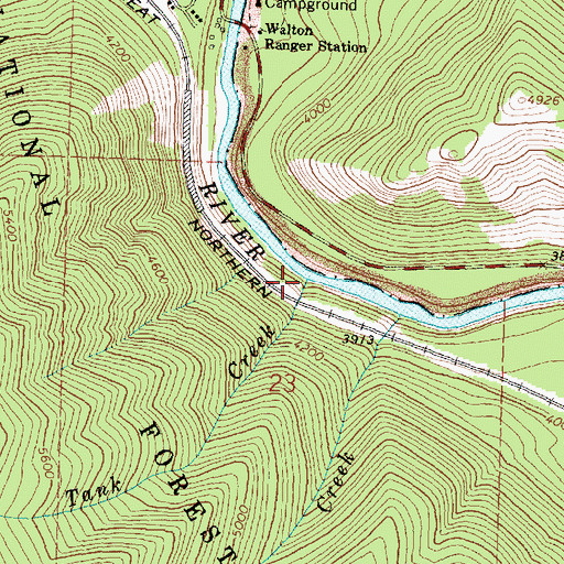 Topographic Map of Tank Creek, MT