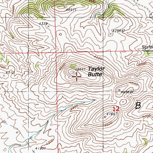 Topographic Map of Taylor Butte, MT