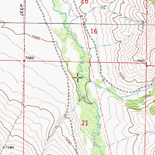Topographic Map of Taylor Creek, MT