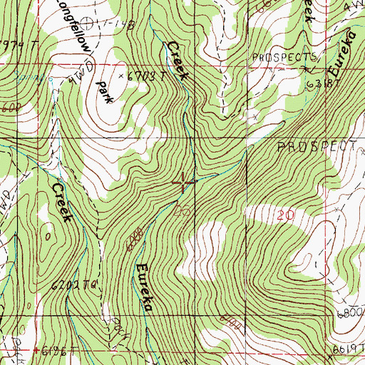 Topographic Map of Teakettle Creek, MT