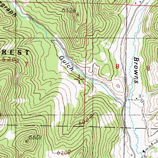 Topographic Map of Telegraph Gulch, MT