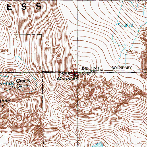 Topographic Map of Tempest Mountain, MT