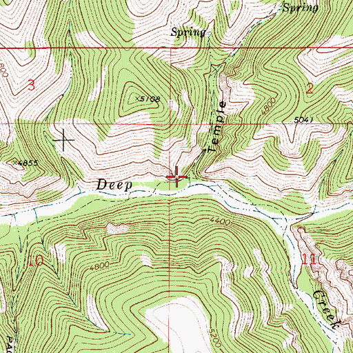 Topographic Map of Temple Gulch, MT