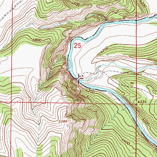 Topographic Map of Tenderfoot Creek, MT