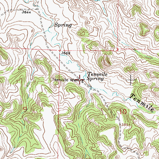 Topographic Map of Tenmile Well, MT