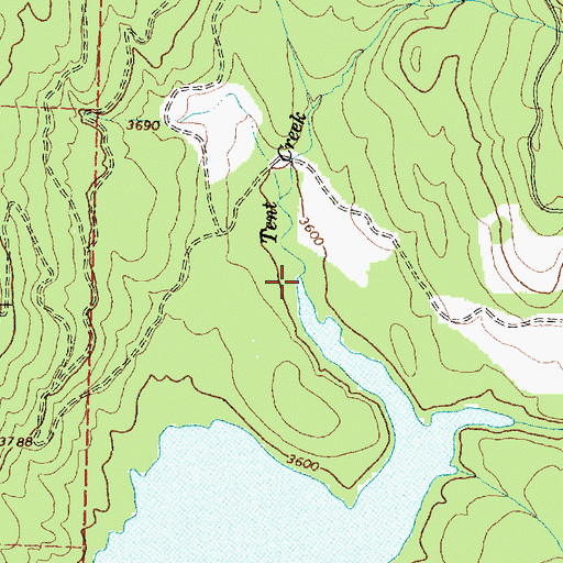 Topographic Map of Tent Creek, MT