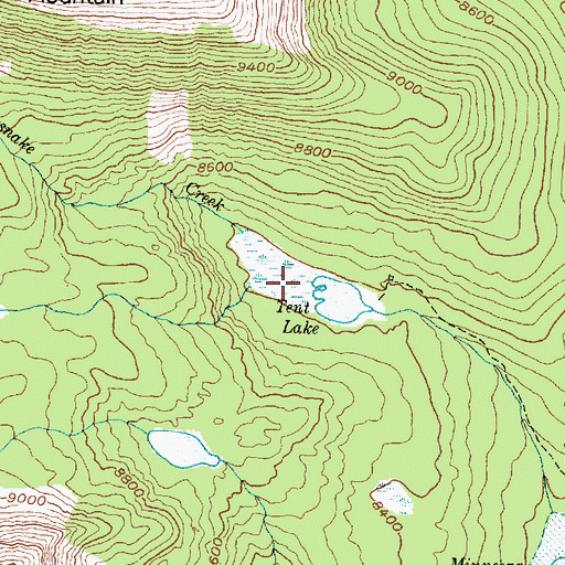 Topographic Map of Tent Lake, MT