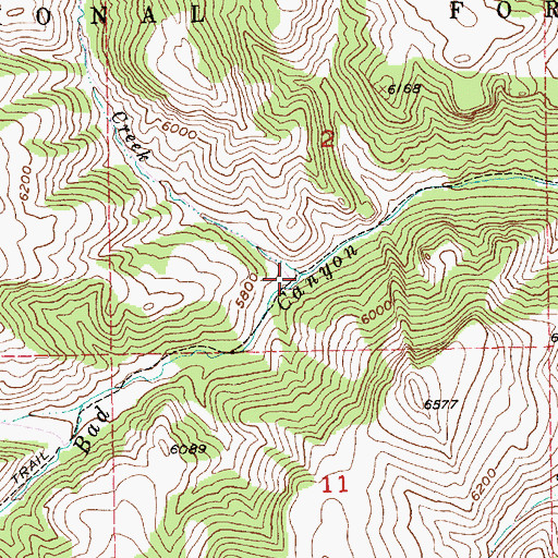 Topographic Map of Tepee Creek, MT