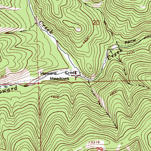 Topographic Map of Tepee Creek, MT