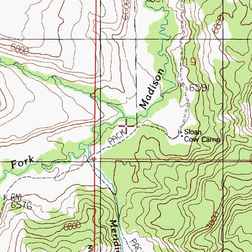 Topographic Map of Tepee Creek, MT