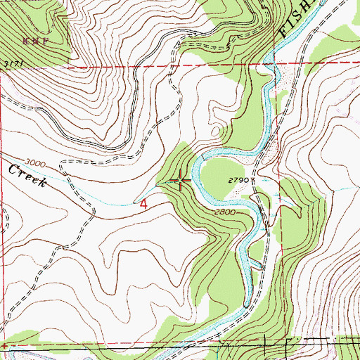 Topographic Map of Tepee Creek, MT
