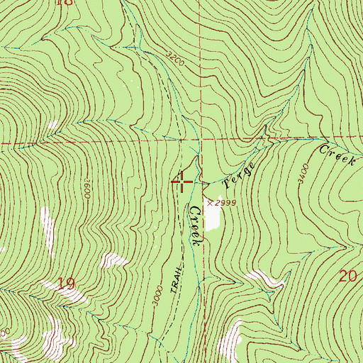 Topographic Map of Terge Creek, MT