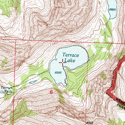 Topographic Map of Terrace Lake, MT