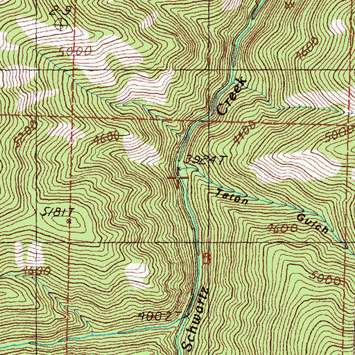 Topographic Map of Teton Gulch, MT