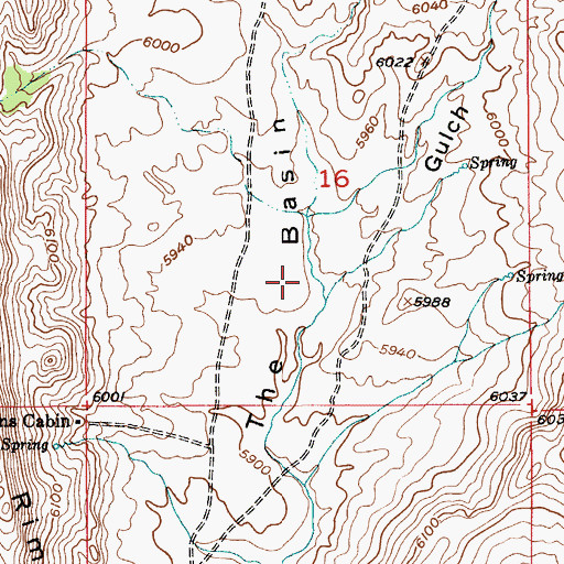 Topographic Map of The Basin, MT