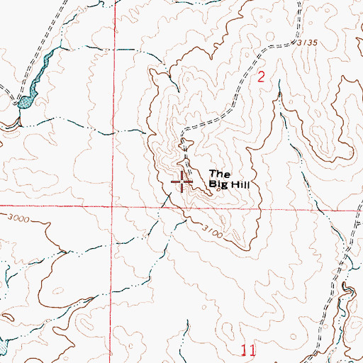 Topographic Map of The Big Hill, MT