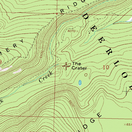 Topographic Map of The Crater, MT