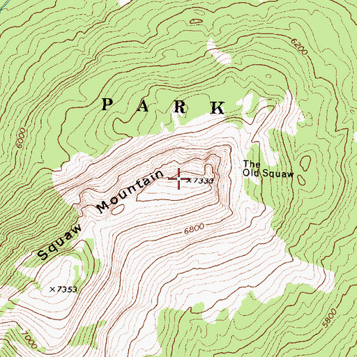 Topographic Map of Stands Alone Woman Peak, MT