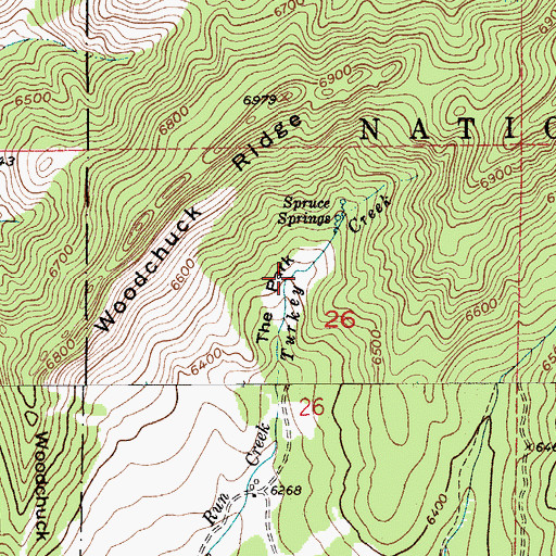 Topographic Map of The Park, MT