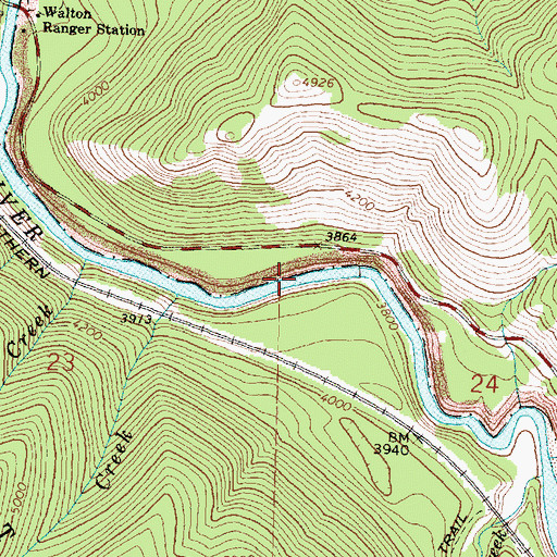 Topographic Map of Theodore Roosevelt Pass, MT