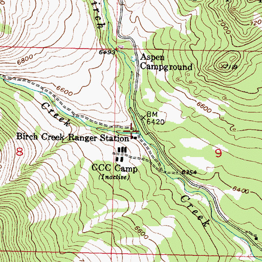 Topographic Map of Thief Creek, MT