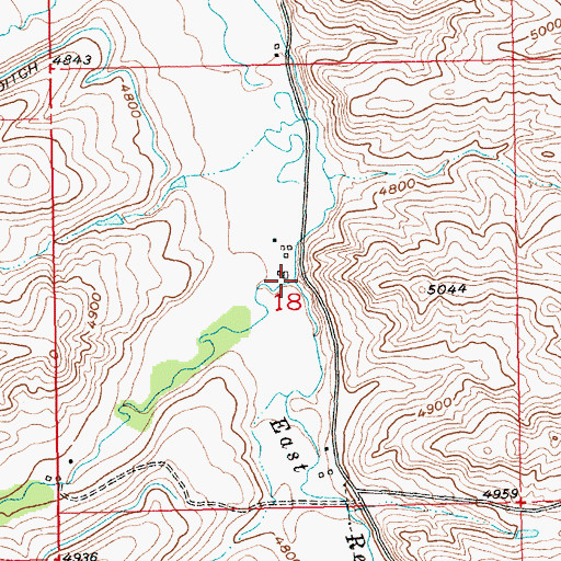 Topographic Map of Thiel Creek, MT