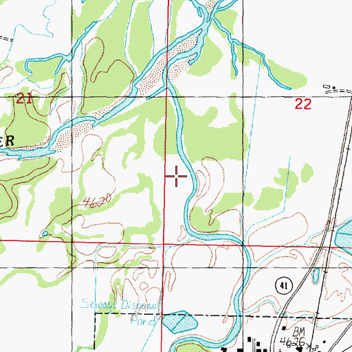 Topographic Map of Third Slough, MT