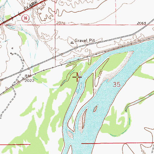 Topographic Map of Thirteenmile Creek, MT