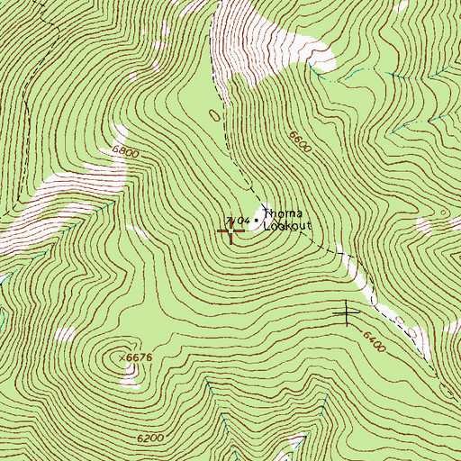 Topographic Map of Thoma Lookout, MT