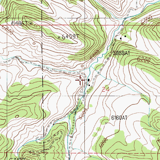 Topographic Map of Thomae Ranch, MT