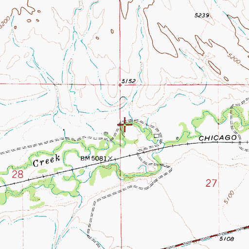 Topographic Map of Thomas Creek, MT